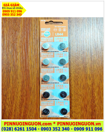 COMBO Vỉ 10viên Pin Maxell LR44 A76 Alkaline 1.5v _Giá chỉ 45.000đ